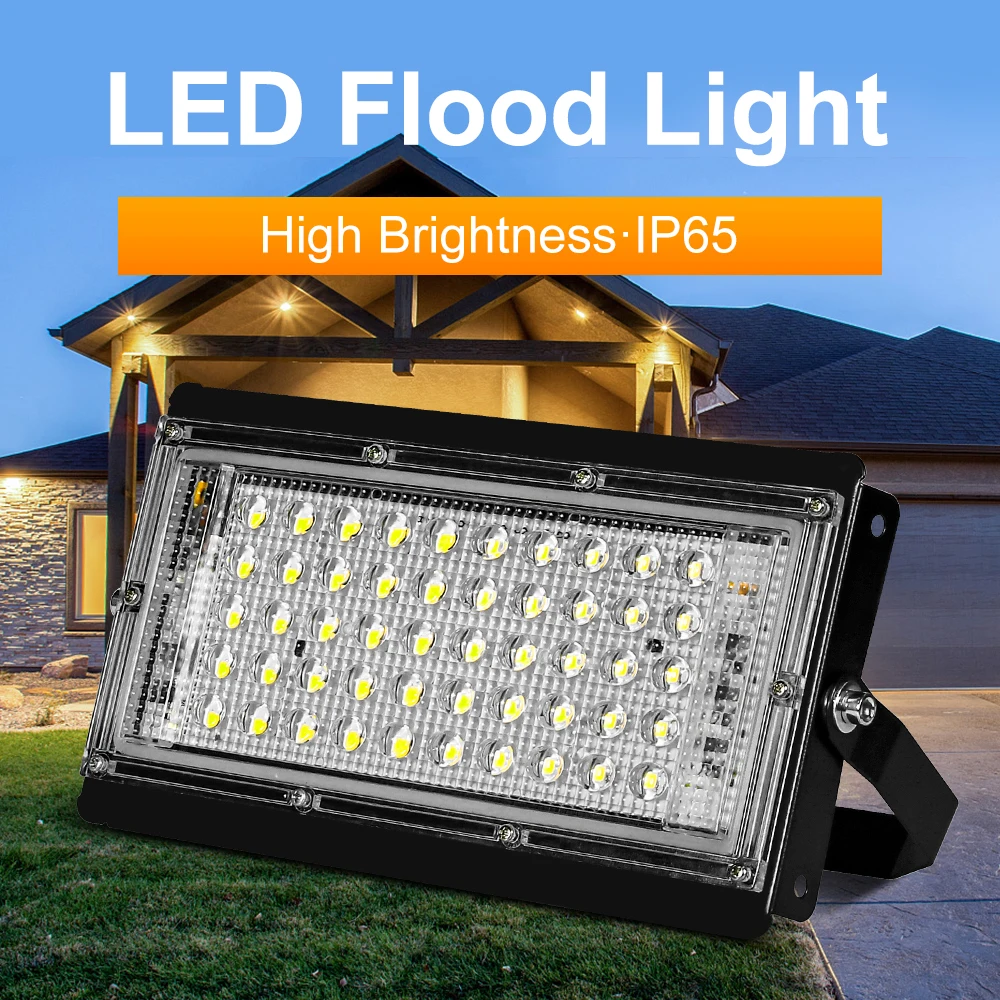 2 шт./лот 50 Вт 100 прожектор Foco LED 220 В Наружное освещение проектор IP65 светодиодные
