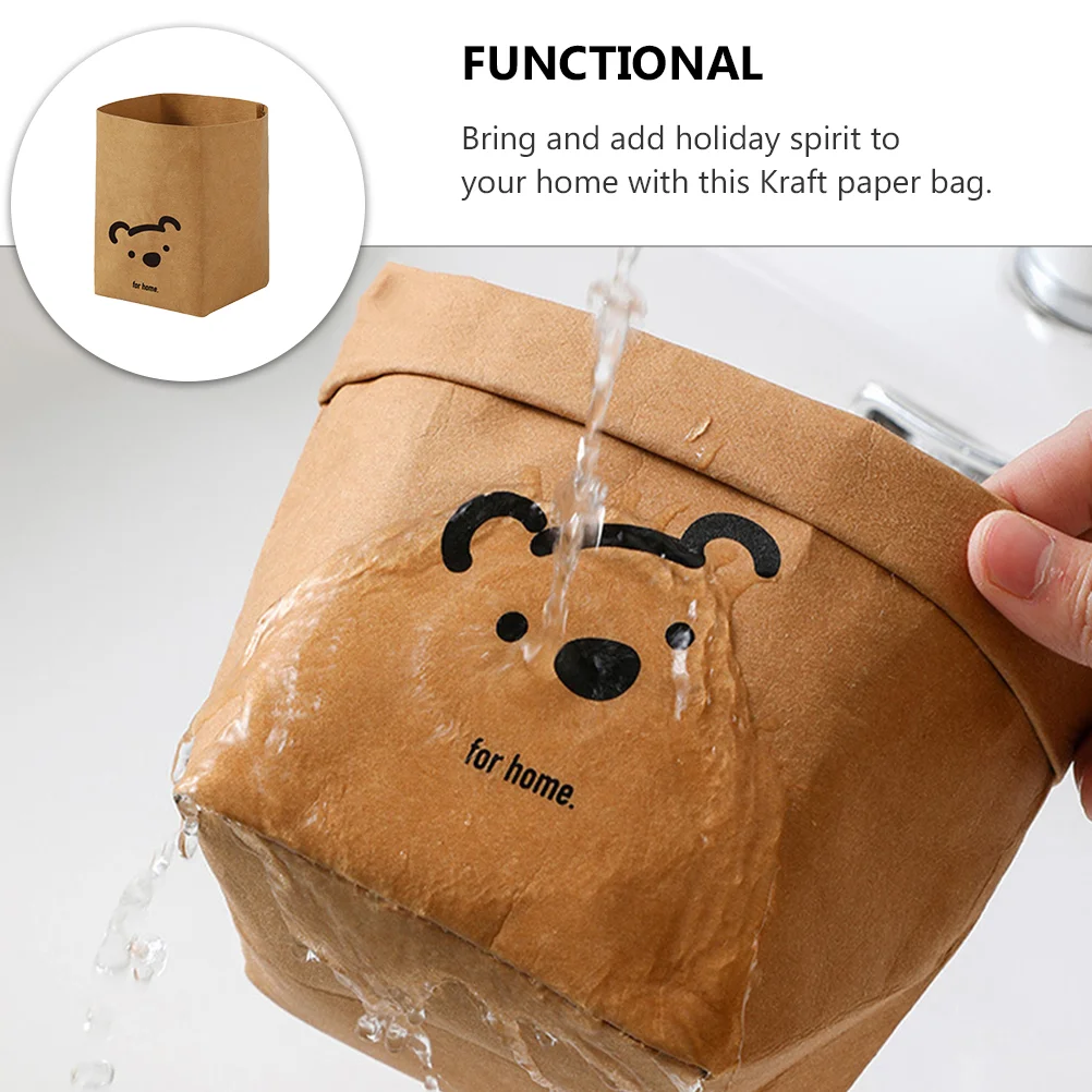 1 шт. простой упаковочный пакет из крафт-бумаги креативный для хранения (хаки) |