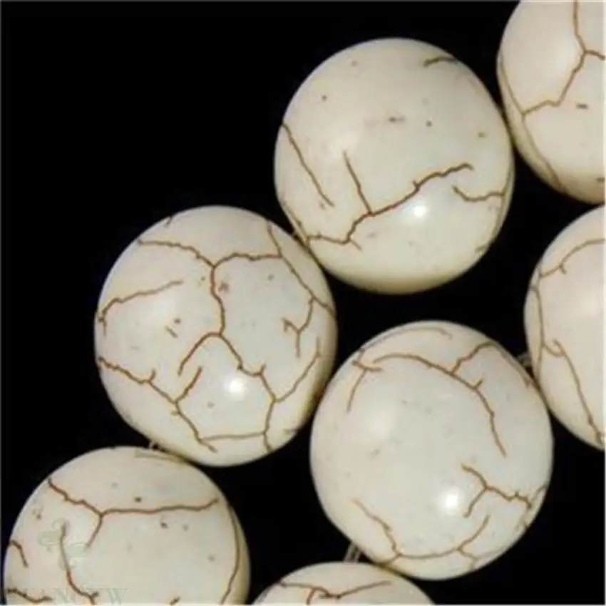 

4mm White Turquoise Howlite Loose Beads 15 inches Round Natural Opaque Makings Accessorie Shining Spacer Strand Top Accessories