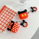 Чехол для наушников Минни Микки для Apple 2021 Новинка Airpods 3 мягкий силиконовый чехол для Bluetooth наушников для Airpods 3 со шнурком