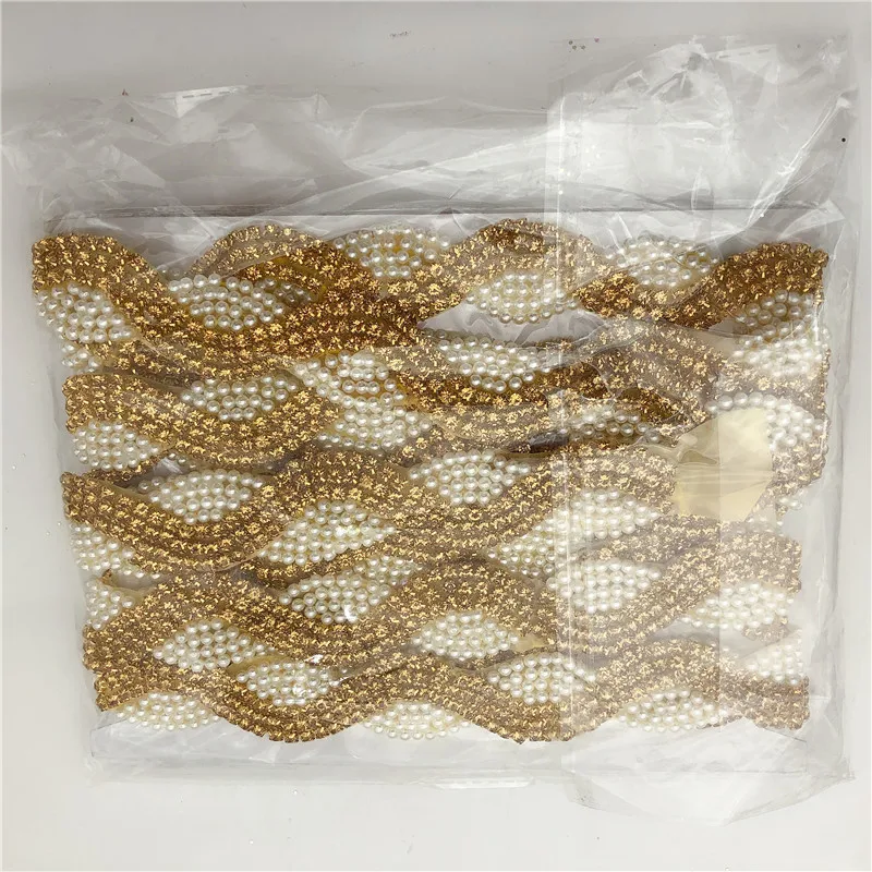 Пояс для свадебного платья с жемчугом Кристальные Стразы аппликации 5 ярдов | Дом