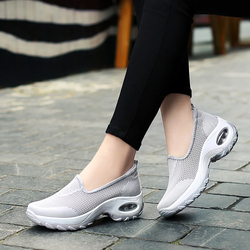 

2021 Autumn New Casual Shoes Breathable Mesh Shoes Walking Shoes Thick-soled Sports Women's Shoes