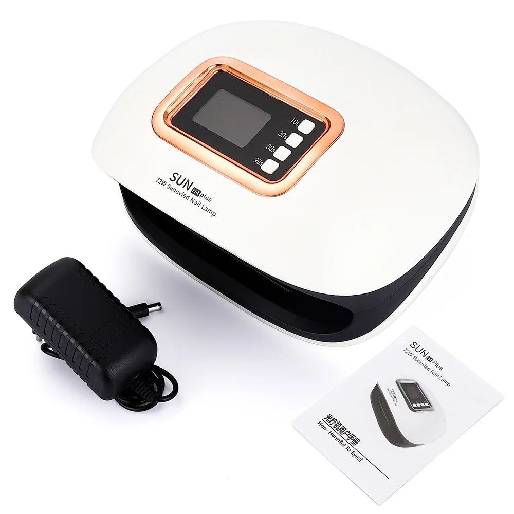 

72W UV Lamp LED Nail Lamp With 36 LEDs Two Hand Lamp Nail Dryer Manicure Curing Nail Gel Polish Auto Sensor Clear Time Display