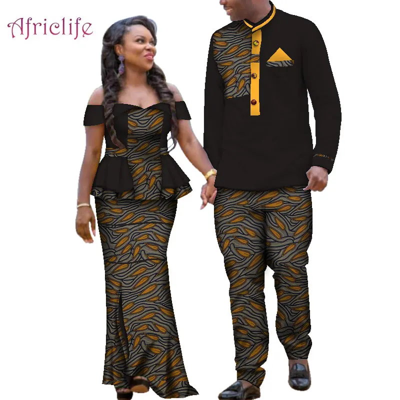 Одежда для пар африканская одежда женская и мужская модная богатая Bazin