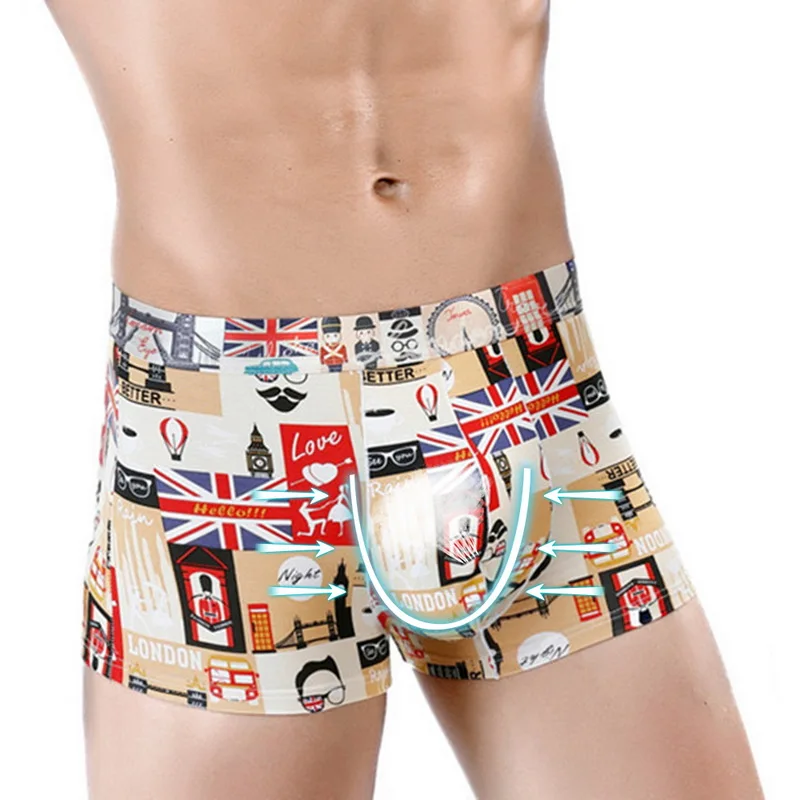 Новинка модное мужское нижнее белье с буквенным принтом боксеры мужские
