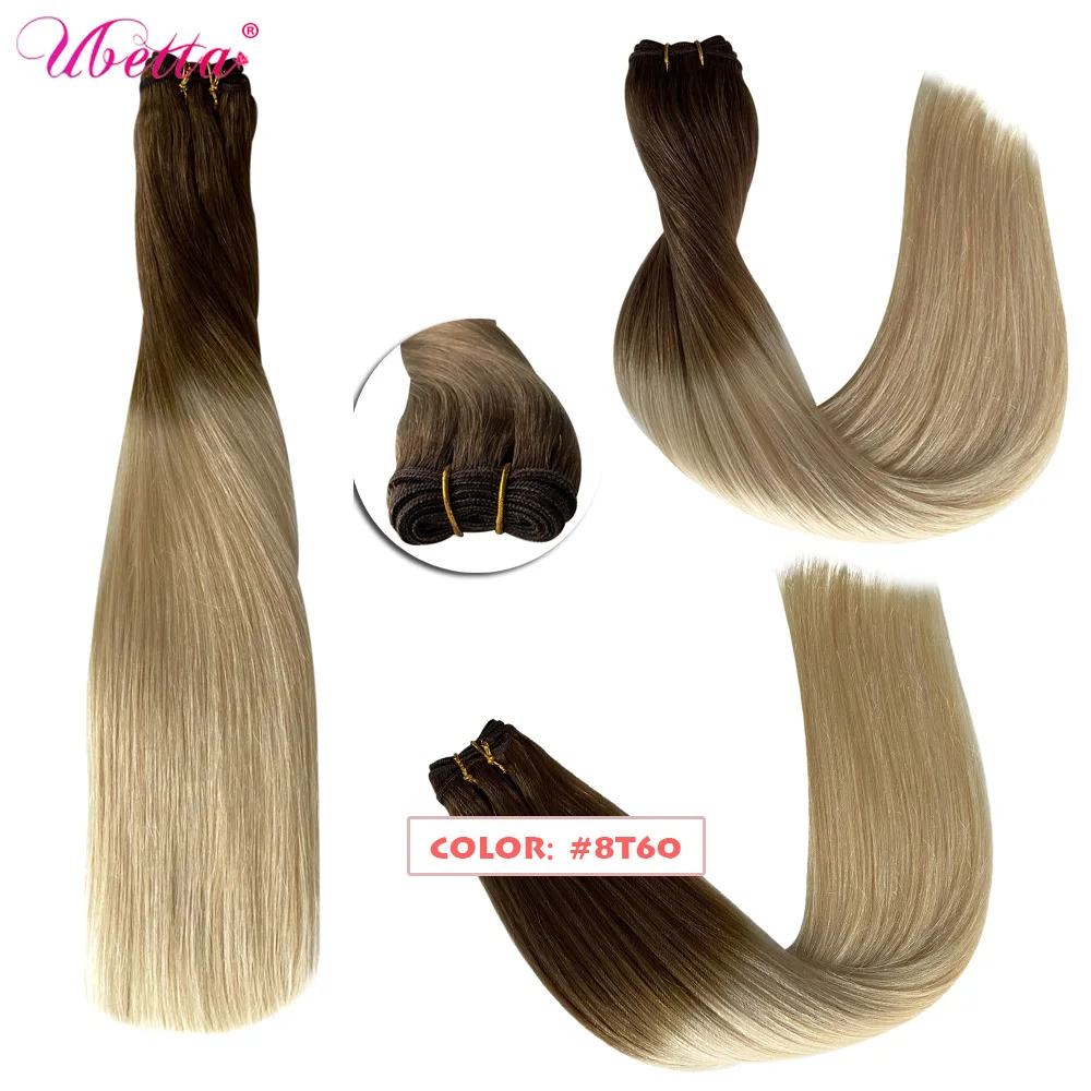

UBETTA Real Hair Wigs Human Hair Extensions Straight Bundles Remy Brazilian Ombre Hair Weft Deals Weave Double Weft Weave