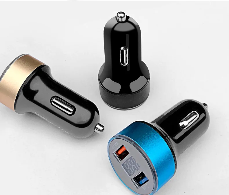 5А автомобильное двойное USB зарядное устройство Быстрая зарядка QC3.0 VOOC DASH мобильный телефон 2 порта Зарядка для iPhone samsung планшет MTK автомобильное зарядное устройство