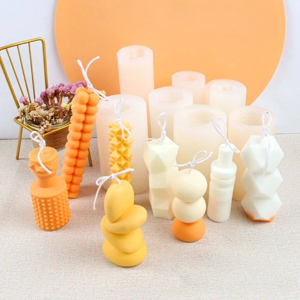 

Line Wave Candle High Temperature Resistant Geometric Easy To Clean Versatile Durable Silicone Manual Mold