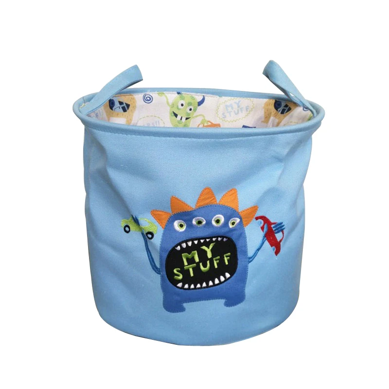 

Nordic Children's Toy Storage Basket Folding Baby Dirty Clothes Organizer Bucket Large Capacity Cartoon Sorting Box Laundry Pink