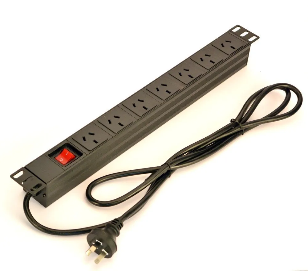 1" 1U 10A 7 блок распределения питания австралийская PDU стойка сетевого шкафа розетки стандартная розетка переключатель полосы питания как NZ