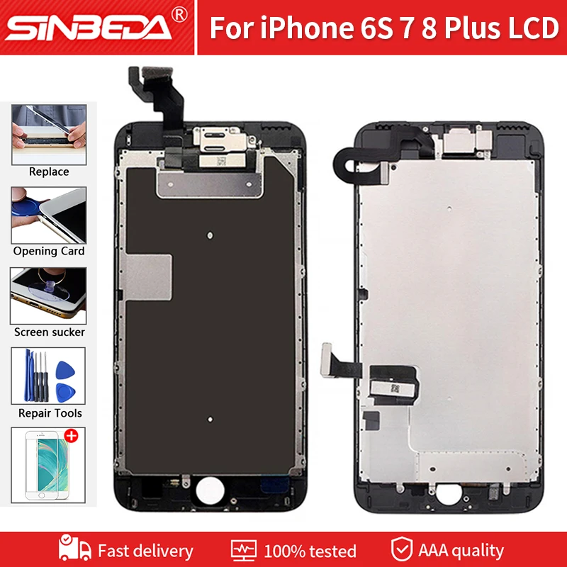 Оригинальный качественный полный набор ЖК дисплей для iPhone 6 6S 7 8 Plus с 3D сенсорным