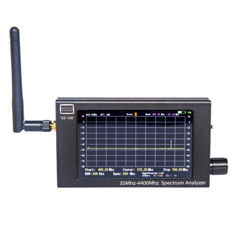 New 4.3 inch LCD Display 35MHz-4400MHz STM32 Handheld Spectrum Analyzer ADF4351 Signal Source VFO Generator |