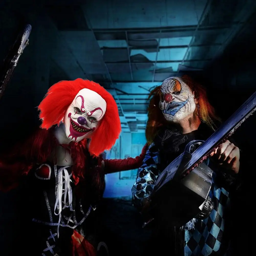 Клоун назад в души 2 маска головной убор Косплей Хэллоуин Pennywise ужасная для мужчин