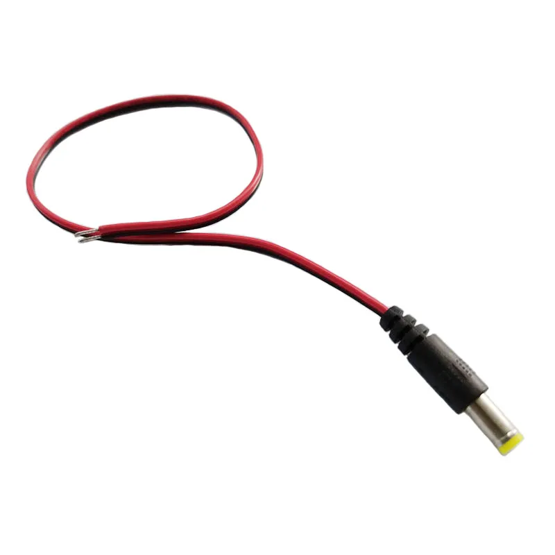 NCHTEK 2 1x5 5 мм DC Power Pigtail штекер разъем для камеры видеонаблюдения 1*5 красный и черный
