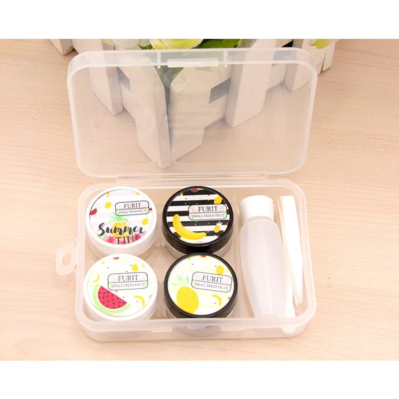 Прозрачная коробка 2 шт. двойная контейнер для хранения контактных линз милый