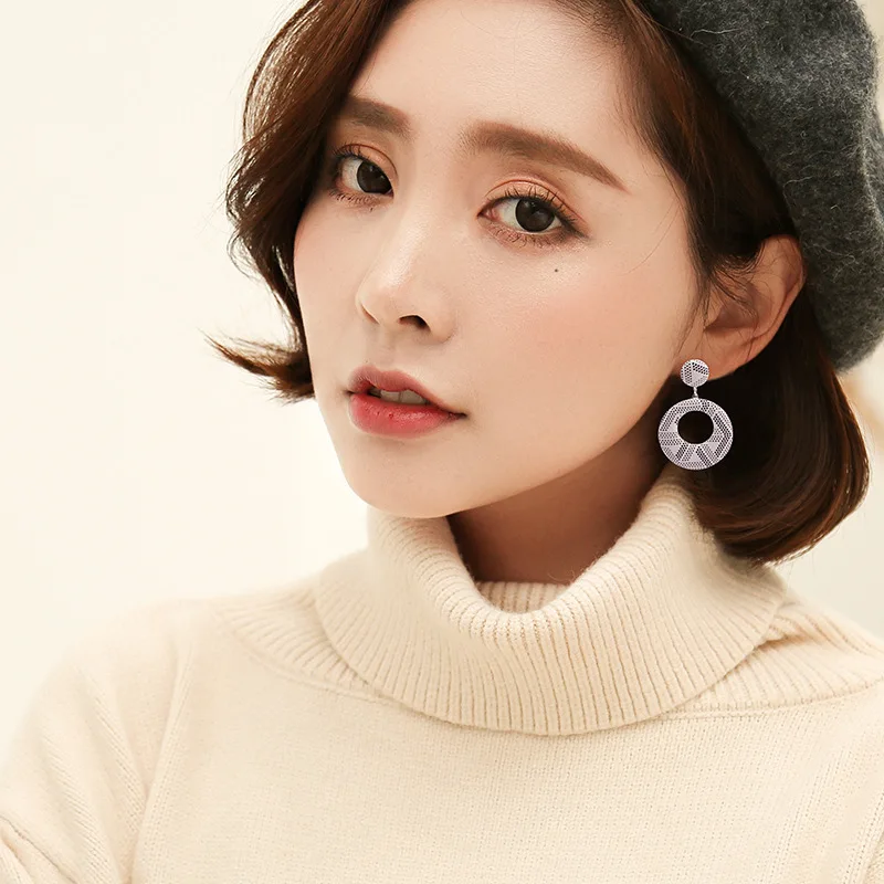 Богемные геометрические круглые Висячие серьги для женщин 2019 эффектные модные