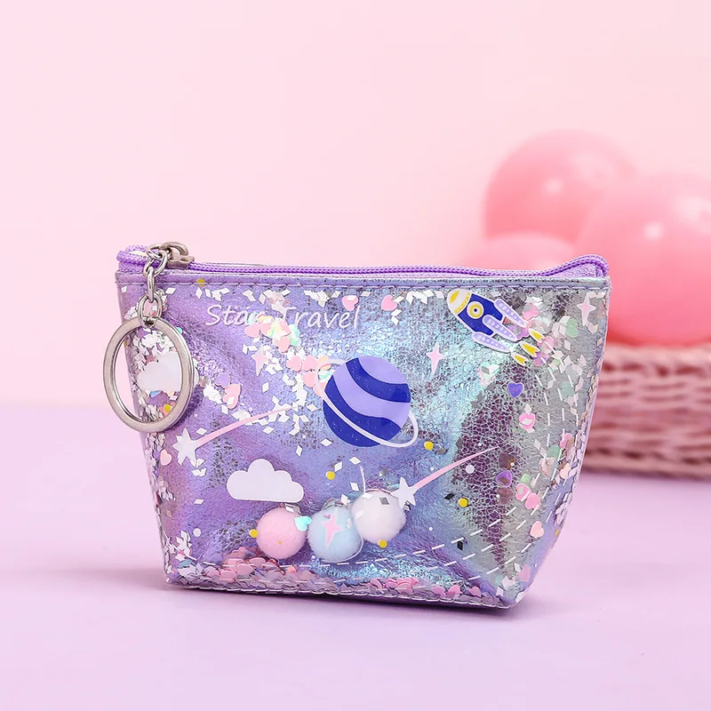 Новейший лазер, Детский кошелек для монет, полиуретановый кошелек на молнии, кошелек для девочек и женщин, мужской мини-кошелек, сумка для ключей и карт, подарок для детей
