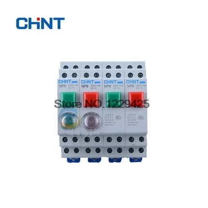 CHNT CHINT мгновенный NP9 кнопочный переключатель с светодиодный 230v модульный DIN Rail