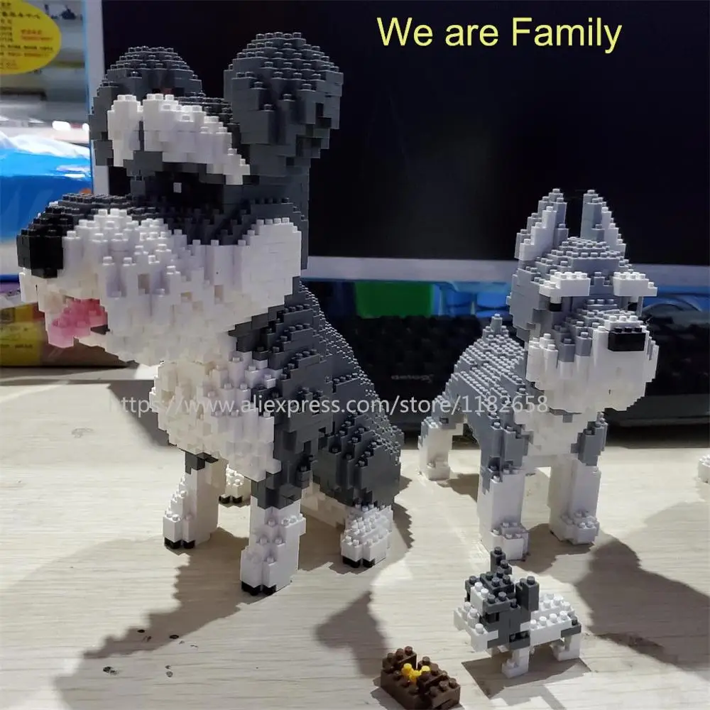 Маленькие блоки модель собаки Foxhound мини кирпичи животные строительная игрушка