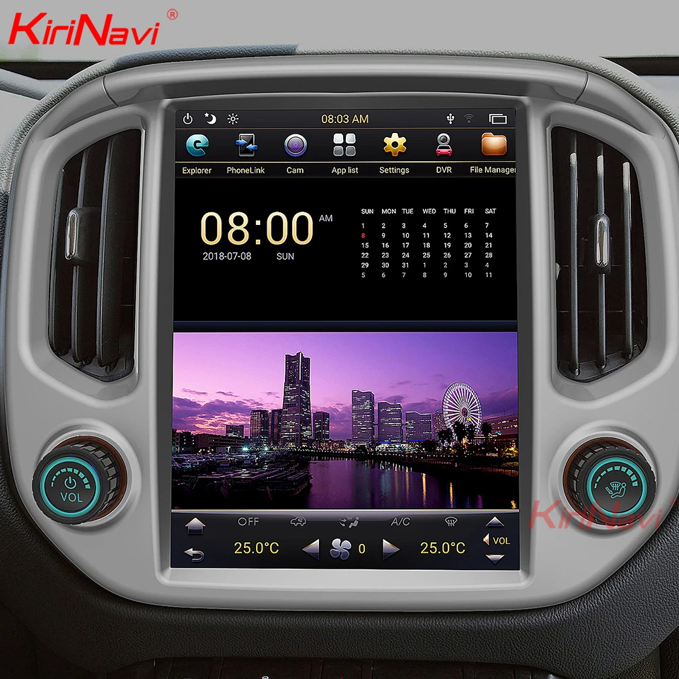 KiriNavi вертикальный экран Tesla стиль 1 Din Android 9 0 автомобильное радио для Chevrolet Colorado GMC