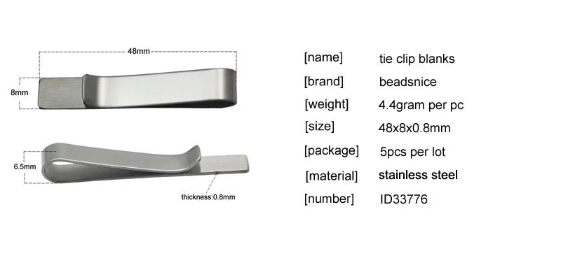 Beadsnice, тонкий зажим для галстука, нержавеющая сталь, персонализированный зажим для галстука, пустая Свадебная коллекция, подарки для жениха, зажимы для галстука 33777