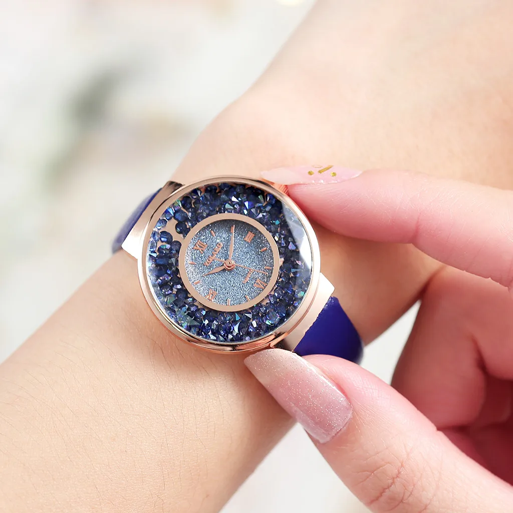 Часы наручные женские кварцевые повседневные аналоговые с кожаным ремешком