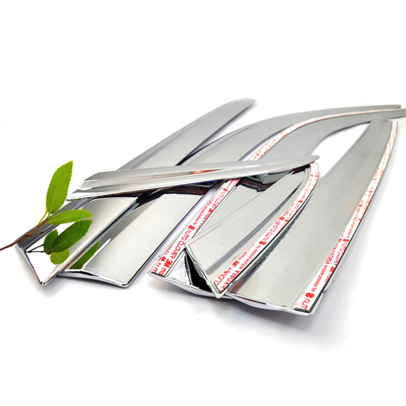 

Use For Range Rover Discovery 5 2017--2020 Year 6pcs Windows Visor Body Kit Door Accessories Electroplated Parts Rain Sun Shield