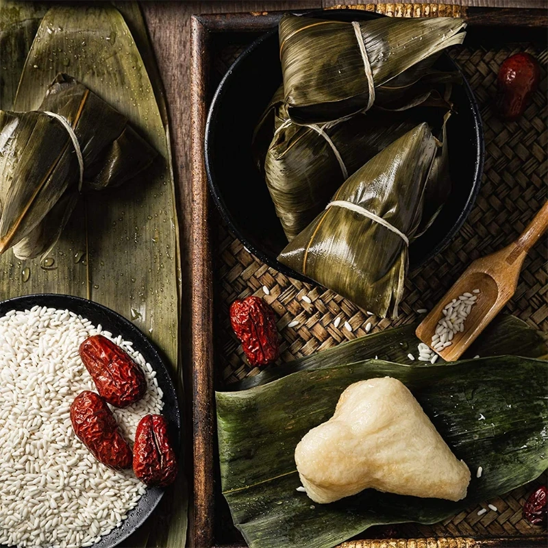 

Natural Dried Zongzi Maker Kit Natural Fragrance Bamboo Leaves for Various Purposes and Food Unique Aroma, 100Pcs