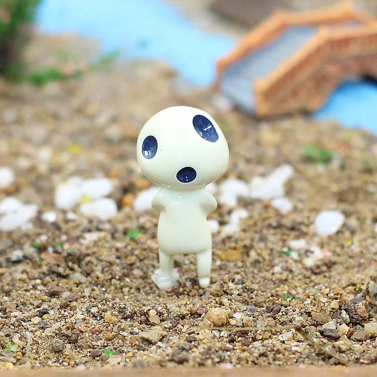 

Wholesale 20pcs Hayao Miyazaki Princess Mononoke Stand Sitting Tree Elves Spirit Kodama Gardening Potted Decor PVC Figure Toy