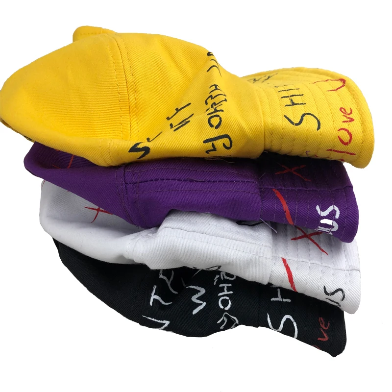 Unisex Fashion Neutral Graffiti Fisherman Hat Outdoor Hip Hop Cap Travel Bucket Classic Multicolor Sun For Men Women | Аксессуары для