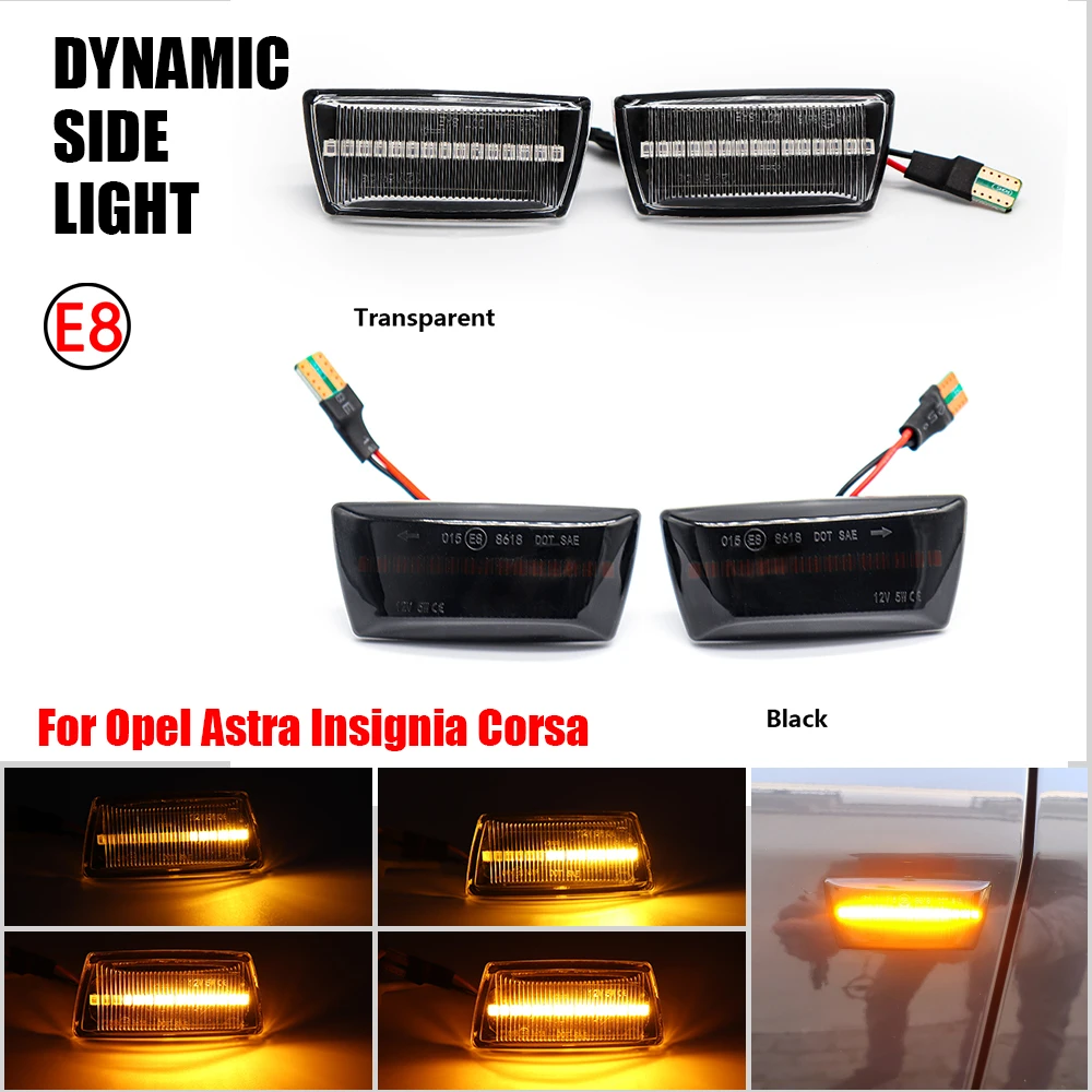 2 шт. светодиодный динамических последовательного мигалка поворотники