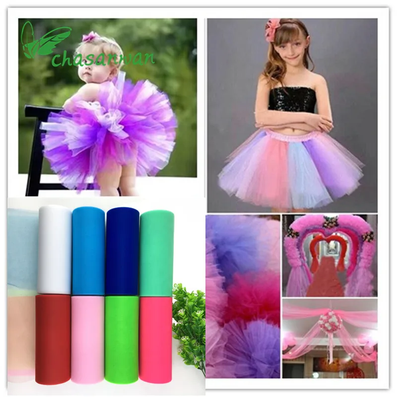 

Tulle Roll 15cm 25Yards Roll Fabric Spool Tutu Party Birthday Gift Wrap Wedding Decoration Baby Shower Favors Event Supplies
