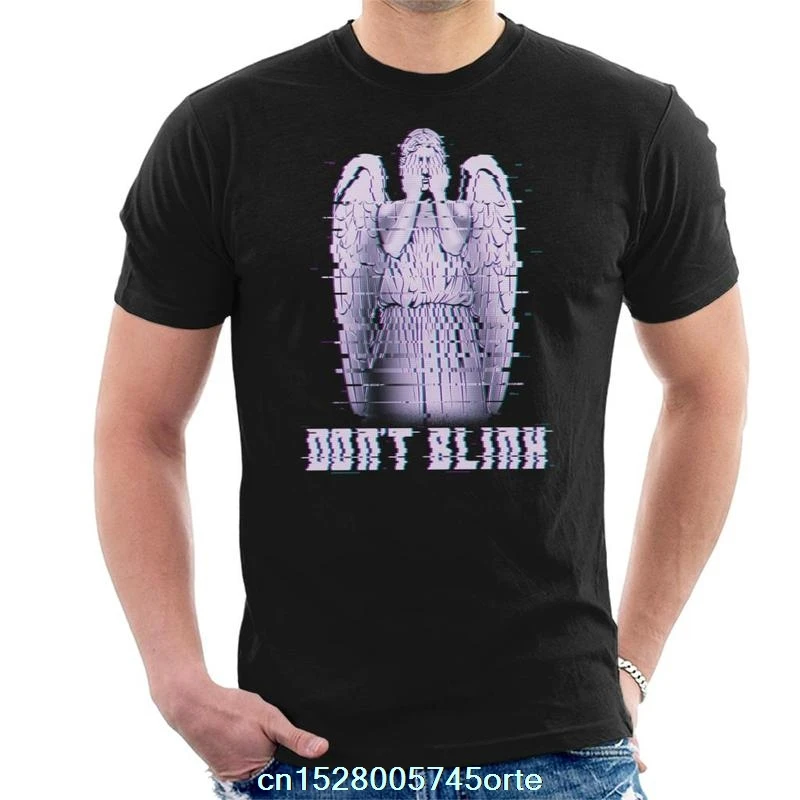 Мужская футболка с принтом Dont Blink Weeping Angels Glitch Doctor Who 100% хлопок Женская