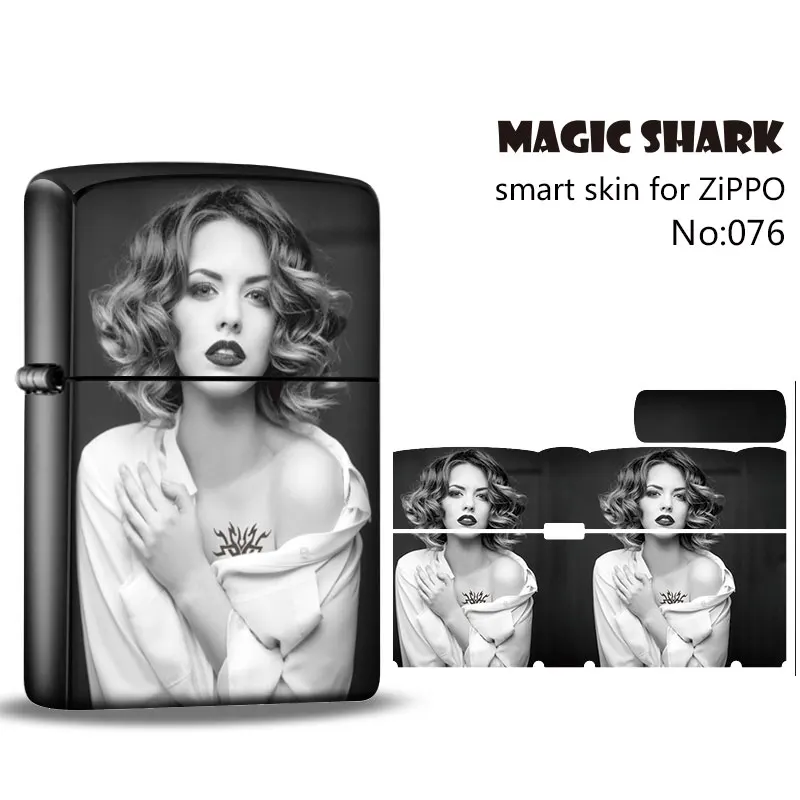 Ультратонкий ПВХ-чехол Magic Shark с черепом и кристаллом Zippo для зажигалки | Мобильные