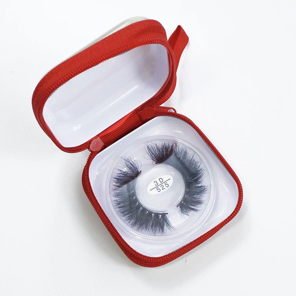 Рождественская упаковка для ресниц с красной сиреной новый дизайн круглая и