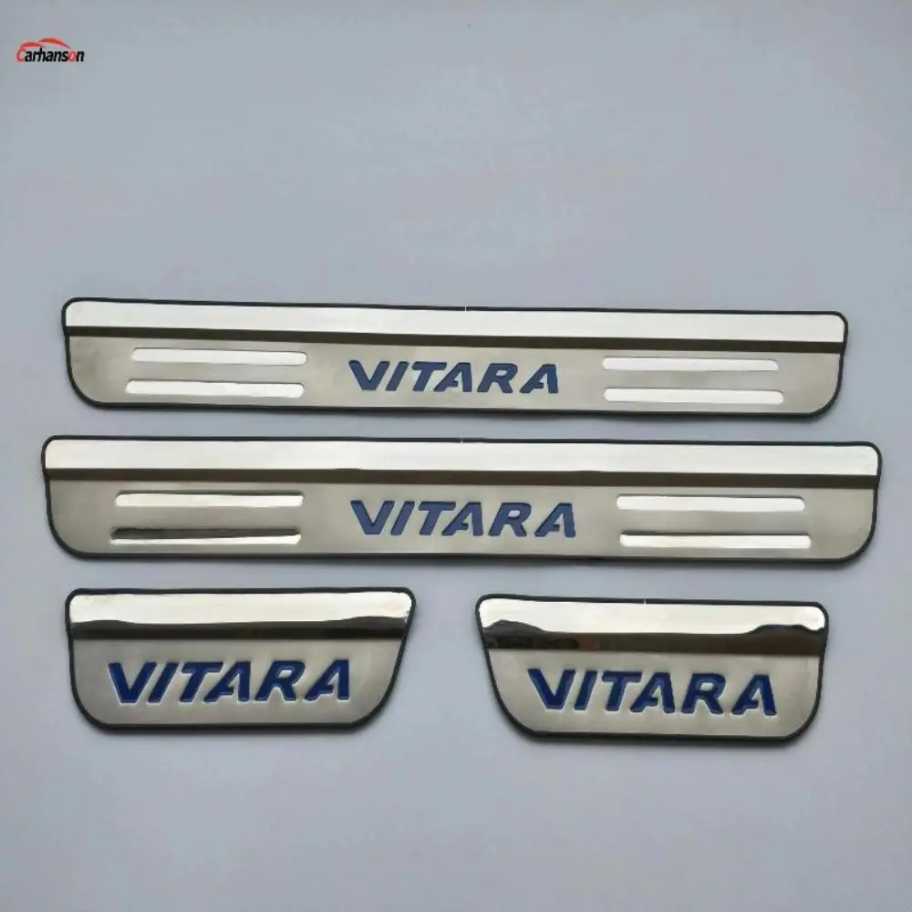 Для Suzuki Vitara автомобильные аксессуары наклейка порога Накладка из нержавеющей