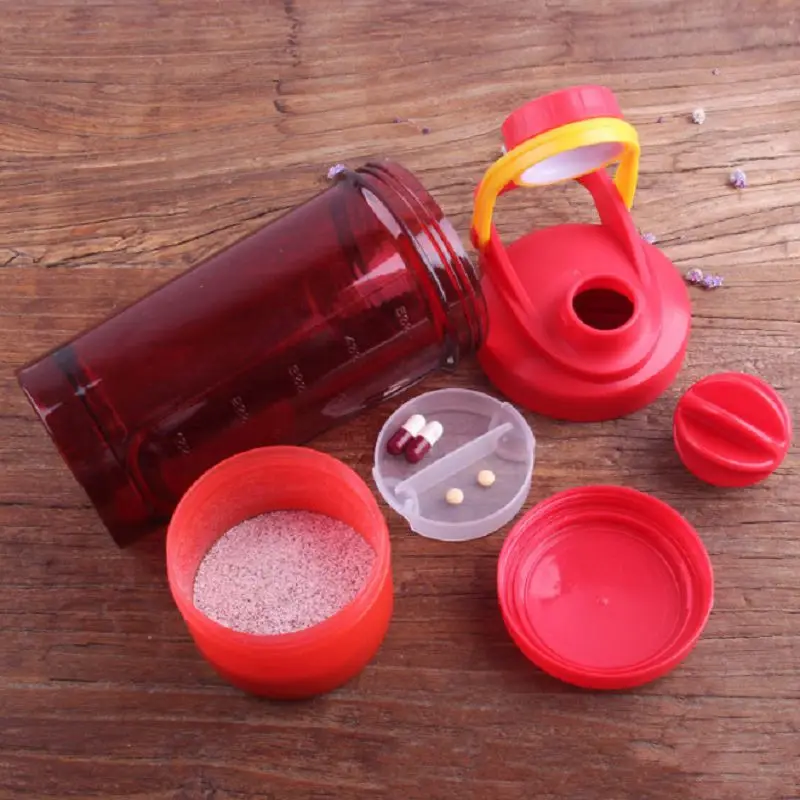 Спортивный шейкер для протеина двухслойная бутылка воды не содержит Бисфенол А