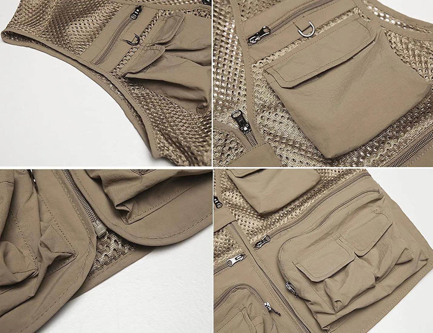 

Hunting Men's Vest Tactical Military Webbed Gear Coat Summer Photographer Waistcoat Outdoor CS Tool Many Pocket Mesh Jacket Male