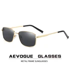 Солнцезащитные очки AEVOGUE AE0846 мужские, квадратные поляризационные, в металлической оправе, брендовые дизайнерские, в стиле ретро, UV400, 2020