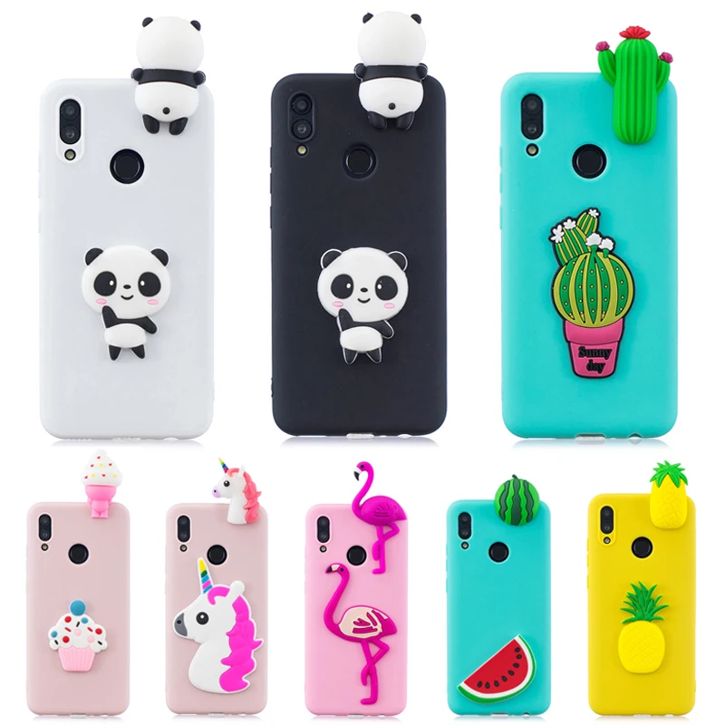 Мягкий ТПУ чехол с 3D рисунком для Huawei P Smart Z Honor 8 9 10 Lite 7A 7S 8A 8X 8S 9A 9S 9X 10i панда