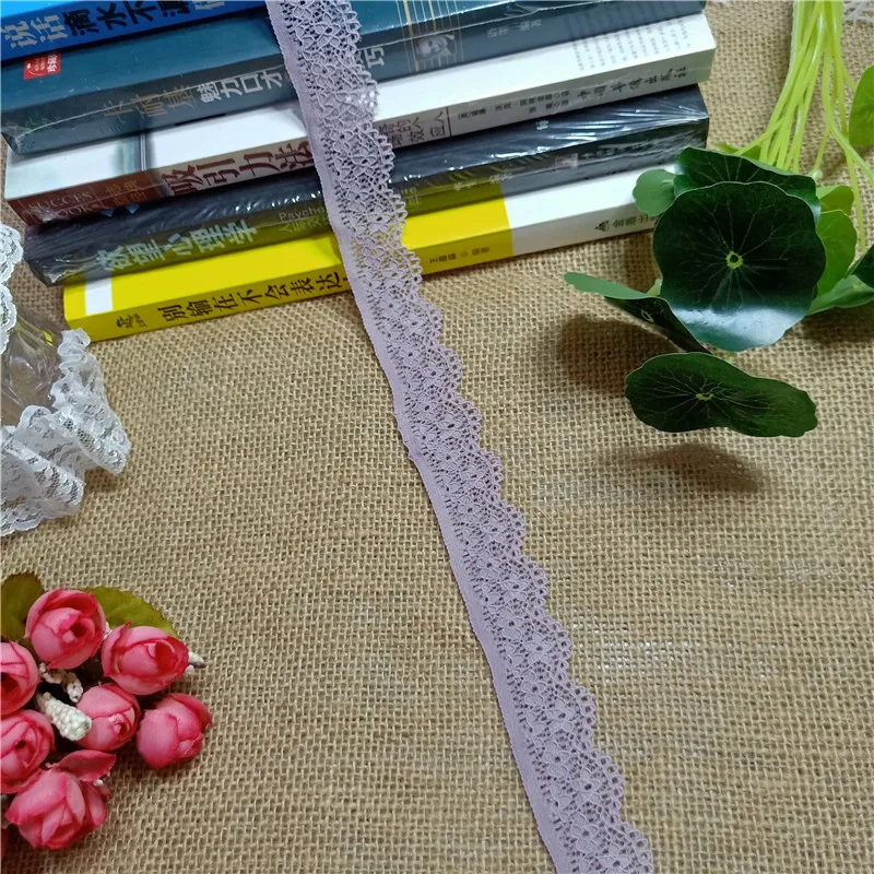 2.5CM S1094 High Quality White Elastic Colorful Lace Ribbon Trims Trim For DIY Crafts Material Gift Packing | Дом и сад