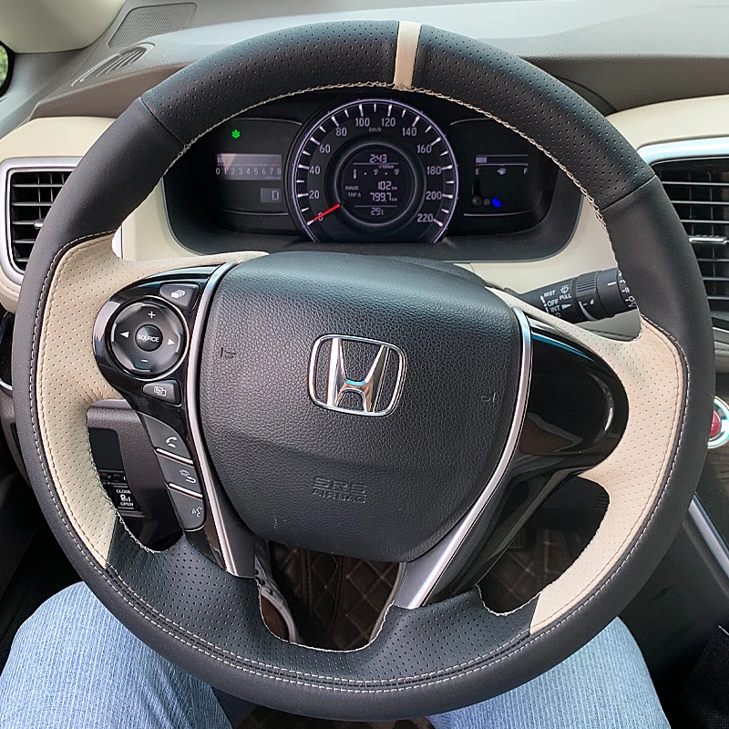 

Кожаный чехол на руль для Honda Accord elysion Odyssey Crosstour, специальный интерьер, аксессуары для автомобиля