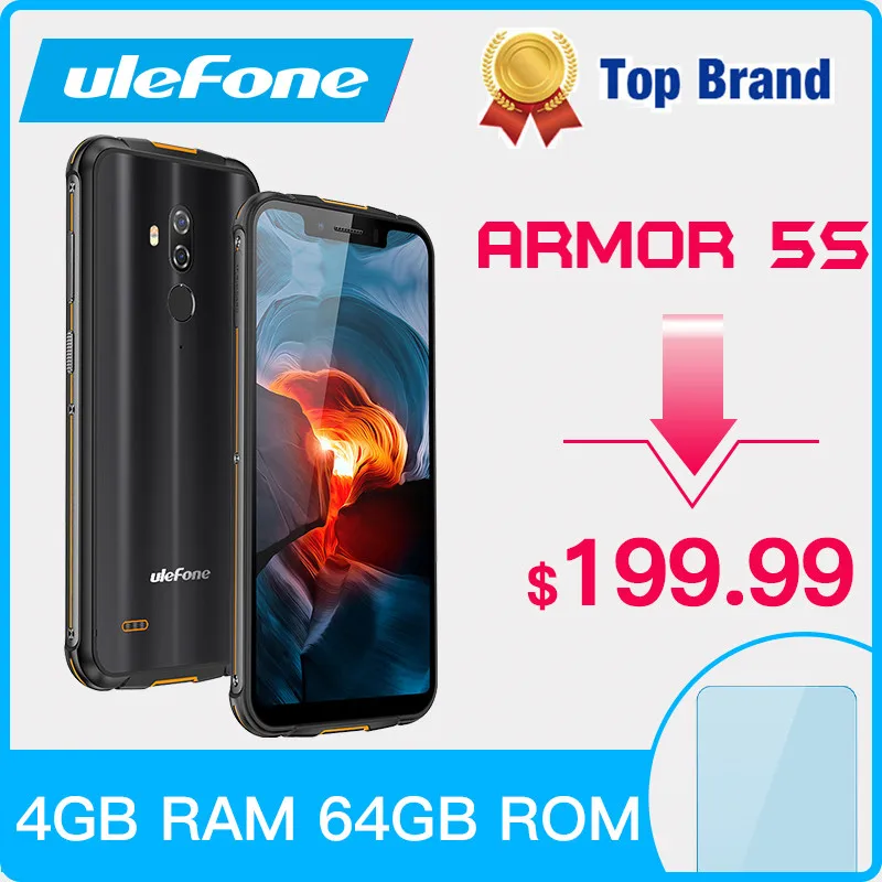 Ulefone Armor 5S водонепроницаемый IP68 NFC прочный смартфон MT6763 Otca core Android 9 0 4 Гб 64