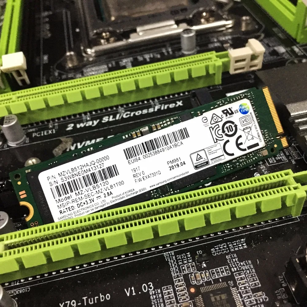 Твердотельный жесткий диск Samsung SSD M.2 PM981 256 ГБ 512 M2 Nvme Pcie 3.0X4 для ноутбука внутренняя