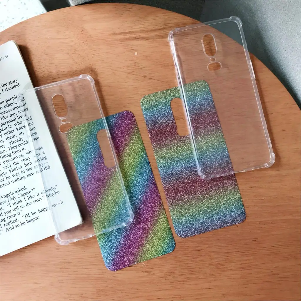 Градиентный чехол с блестками для OnePlus 6 6T 5T 7 Meizu S6 M3 M5 M8 X8 Note M5S M6T U10 U20