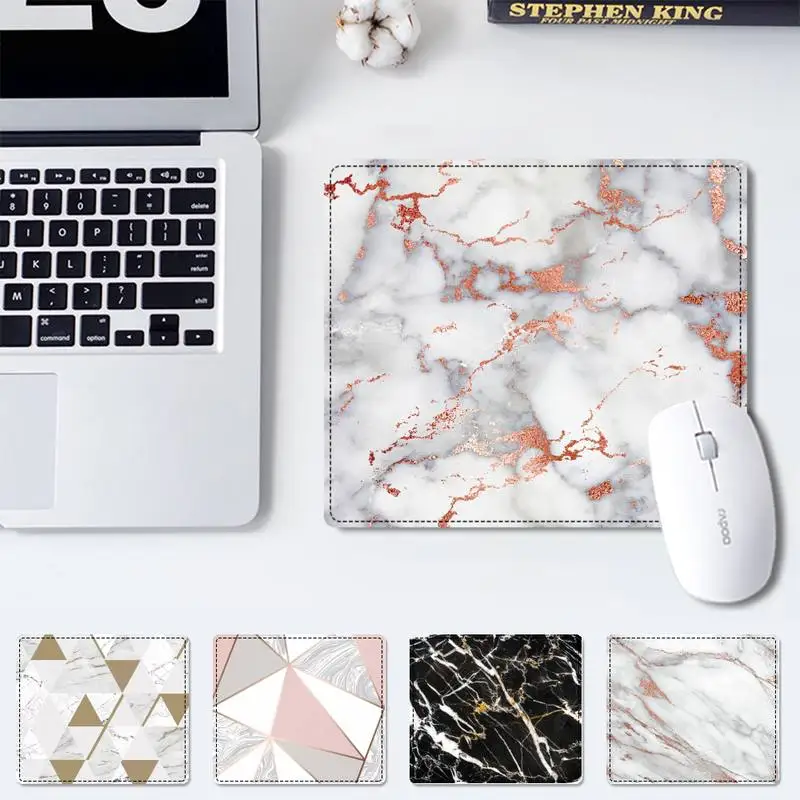 

Fashion Pink Gold White marble Mouse Mat Small Pads Family Laptop Gamer Rubber Mouse Mat MousePad Desk Gaming Mousepad Cup Mat