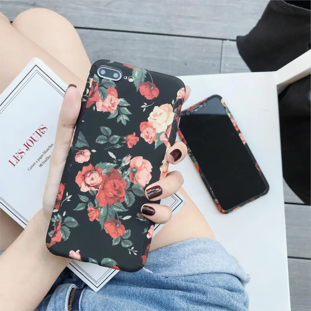 Чехол с полной защитой 360 + закаленное стекло для iPhone 11 Pro Max XS X XR 6 6S 7 8 Plus 5 5S SE 2020