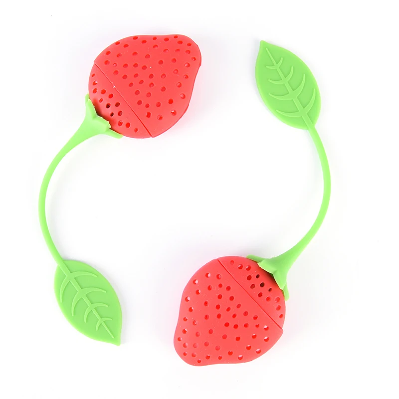 Силиконовый Фильтр в виде клубники и листьев|Чайные ситечки| |