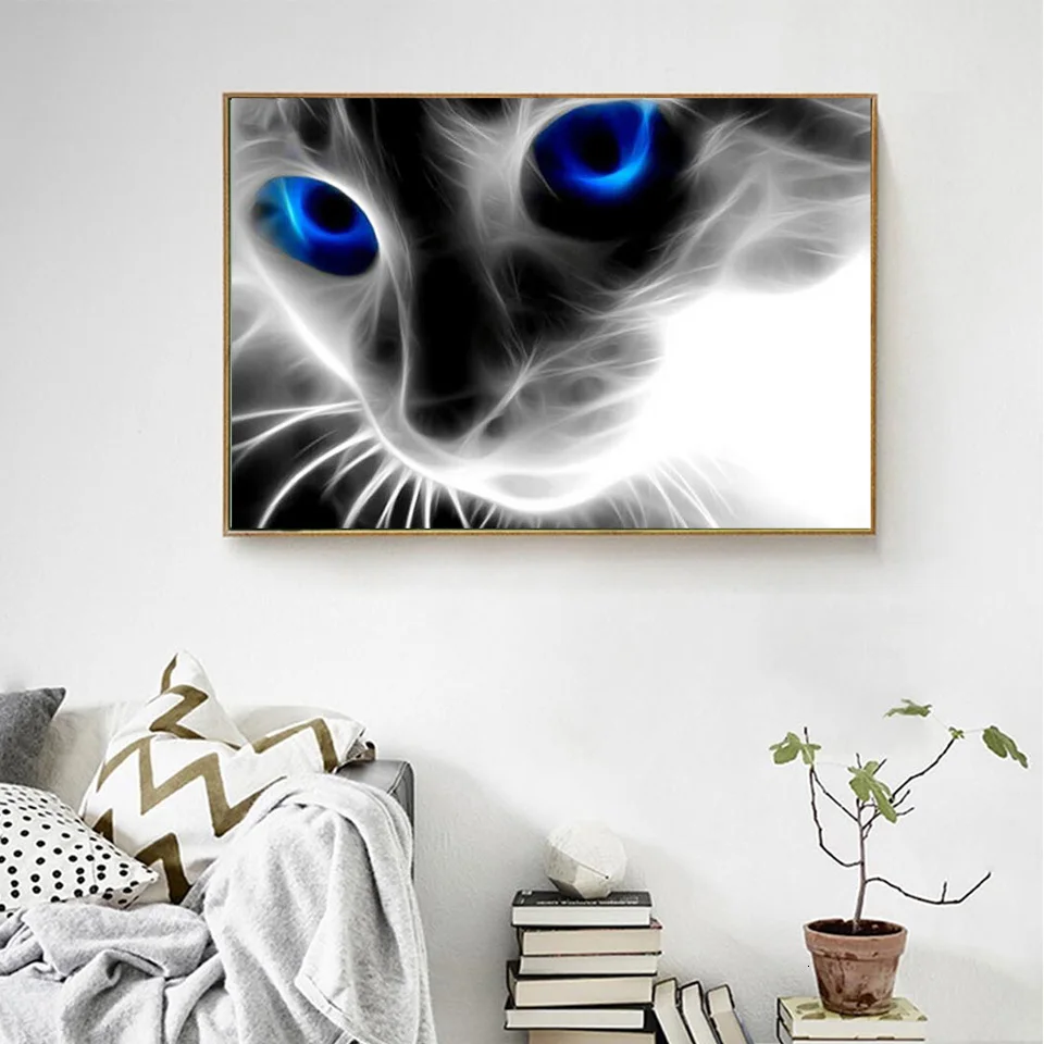 Алмазная вышивка huacan Cat Алмазная картина вышивка крестиком ручной работы наборы DIY Алмазная мозаика узоры Стразы подарки в виде животного
