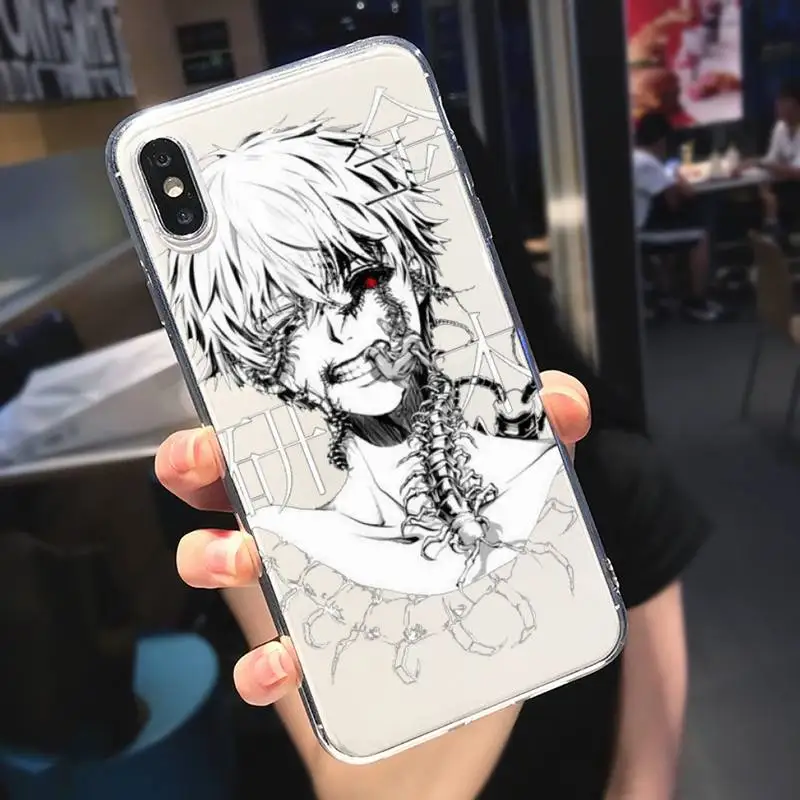 

Anime Ghouls horror Phone Case Transparent soft For iphone 5 6 7 8 11 12 s c se plus mini x xs xr pro max cover shell funda